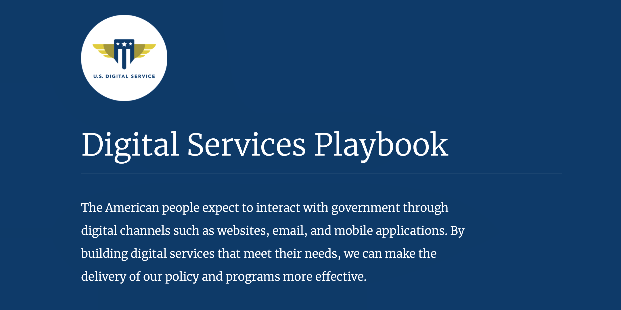 Hero image for USA's Digital Playbook